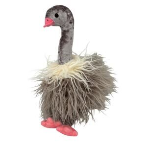 Bunnies By The Bay Ozzy Ostrich Furriends Gray Plush Bird Stuffed Animal 14 Inch